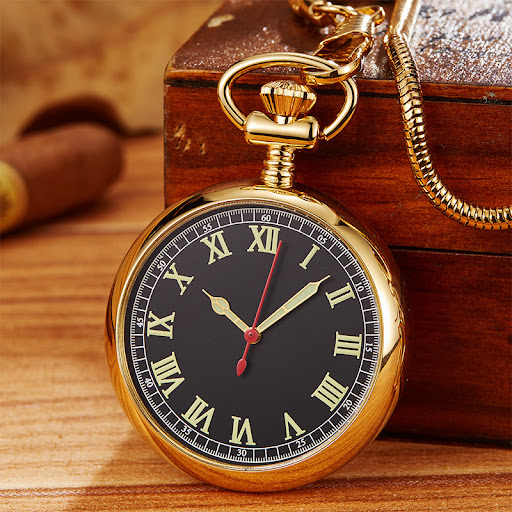 Title 1, Full Automatic Mechanical Copper Pocket Watch E...