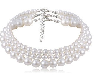 Title 3, Womens 8mm 10mm Imitation Pearl Three-layer Ne...