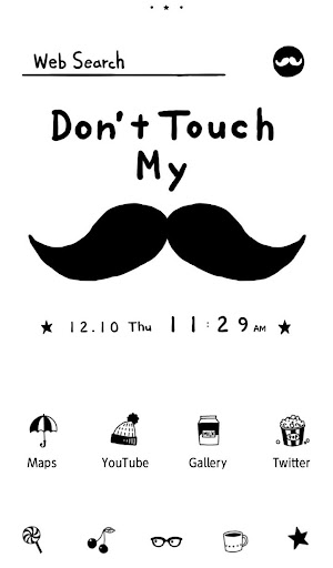 無料壁紙-Don't touch my mustache-