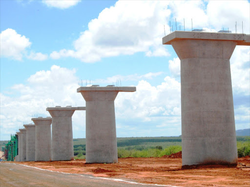 ON TRACK: Standard Gauge Railway Tsavo bridge columns near the Tsavo National Park animal migration route last May.