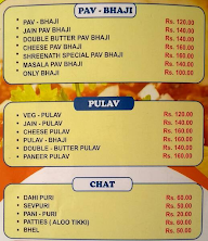 Shreenath Pav Bhaji Hut menu 1