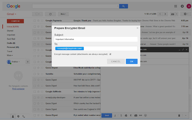 SecureMail for Gmail