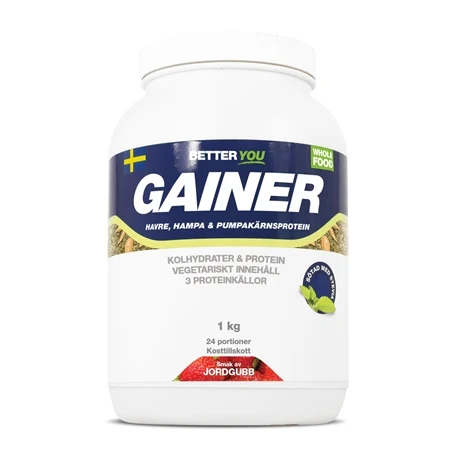 Better You Vegetarisk Gainer 1kg - Jordgubb