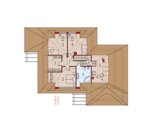 Petra G2 - Rzut poddasza