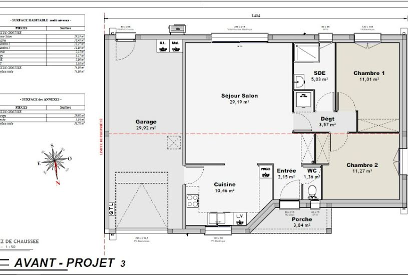  Vente Terrain + Maison - Terrain : 740m² - Maison : 70m² à Avy (17800) 