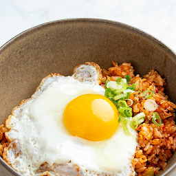 95.Stir-Fried Rice with Kimchi & Beef in a Hot Stone Pot