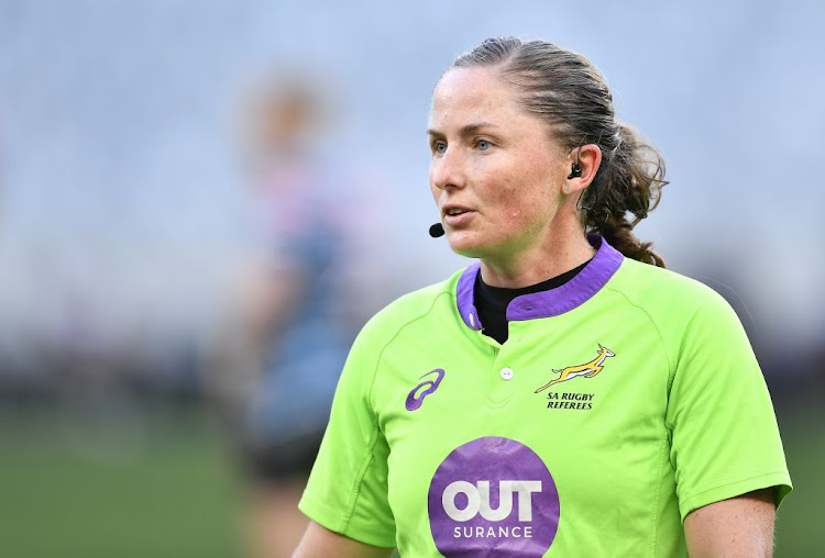 SA rugby ref Aimee Barrett-Theron.