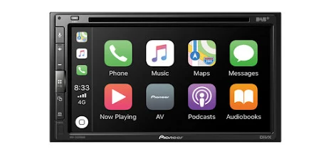 Pioneer 2DIN CD/DVD, 1 USB/ BT, 6,8" DAB CarPlay AndroidAuto