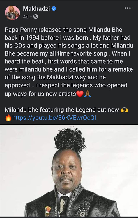 Makhadzi has a song with Papa Penny