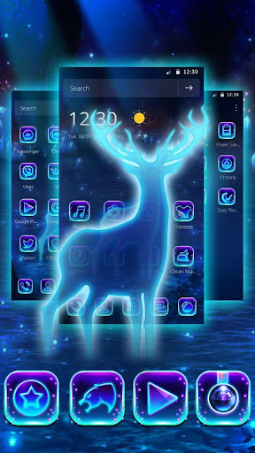 Neon Dream Forest Deer Theme