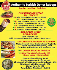 Zu's Doner Kebaps menu 2