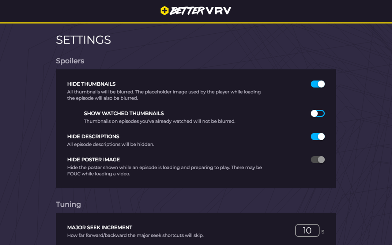 BetterVRV Preview image 1