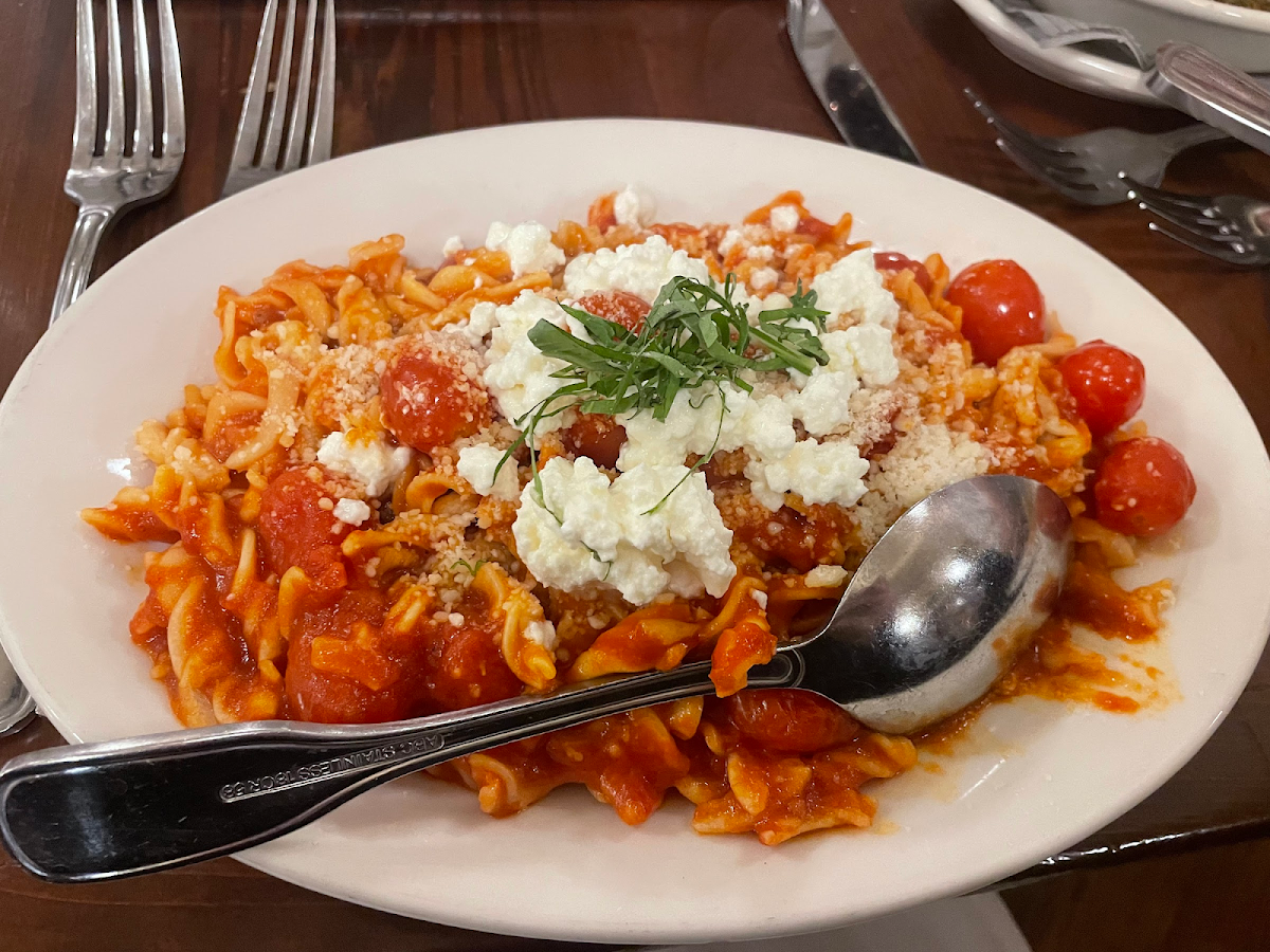 Gluten-Free Pasta at Quartino Ristorante