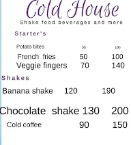 Cold House menu 1