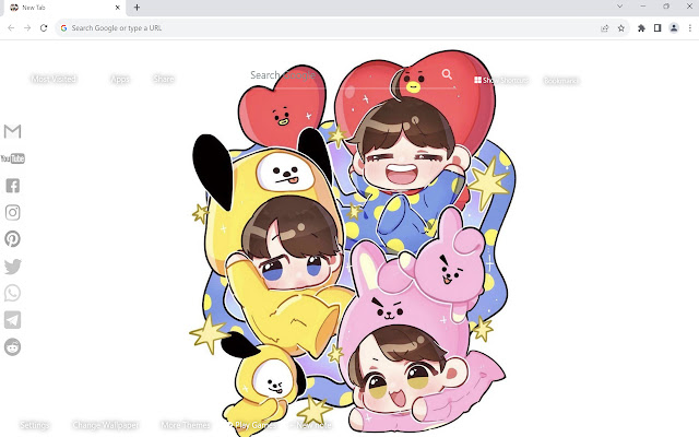 BTS Chibi Wallpaper New Tab