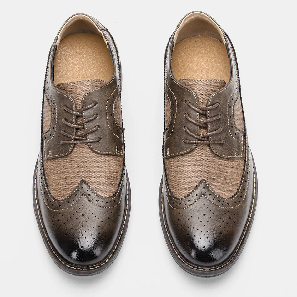 Chaussures en cuir multicolores décontractées pour hommes, idéales pour les affaires. Confort et élégance pour un look professionnel et casual.