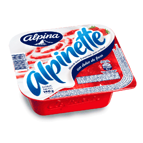 Yogurt Alpinette Fresa 140Gr      