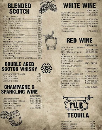 Brother Barley Brewing Company menu 