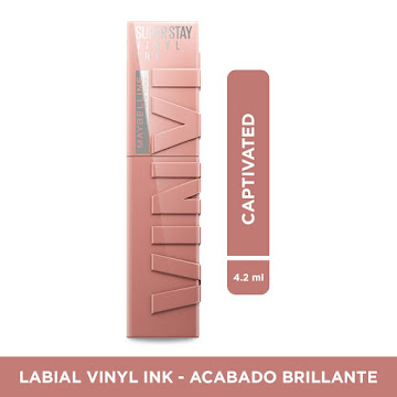 Labial Maybelline Super   Stay Vinyl Ink Captivated x 4.2 ml 