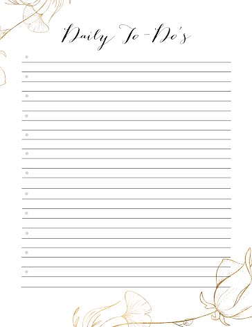 Daily To Do - Planner template