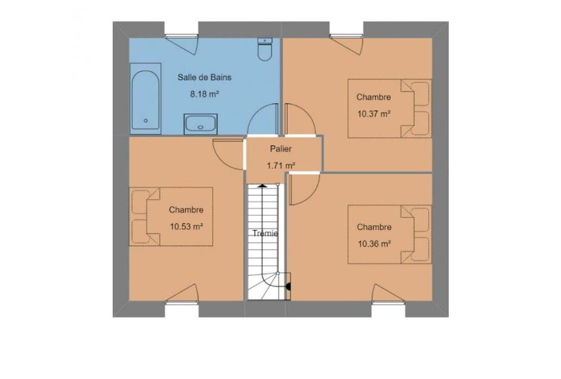  Vente Terrain + Maison - Terrain : 439m² - Maison : 73m² à Quimper (29000) 