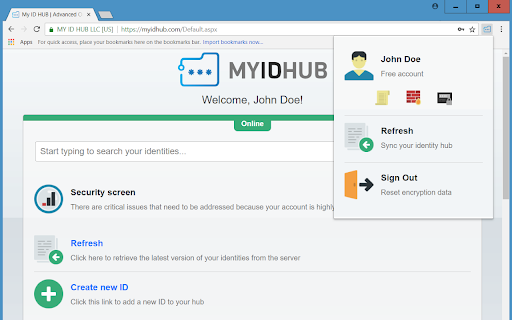 My ID HUB : Advanced Online Password Manager