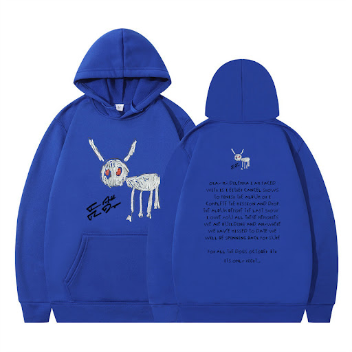 Title 24, Cartoon Text 2D Printed Moving Hooded Sweater f...