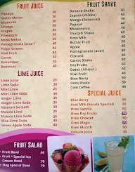 Fresh Juice Point menu 1