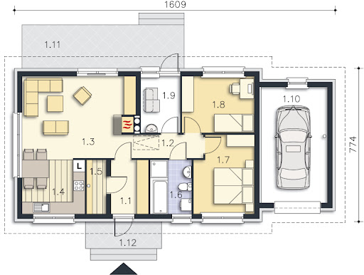 Corte V LMB62d - Rzut parteru