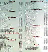 Madras Malabar Kitchen menu 1