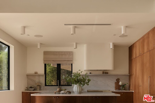 Modern kitchen with wooden central island - House purchase in Los Angeles, 6 rooms, 5 bedrooms