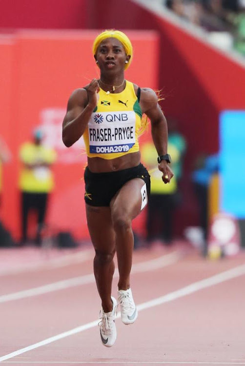 Jamaica's Shelly-Ann Fraser-Pryce during the 2019 World Championships in Doha, Qatar