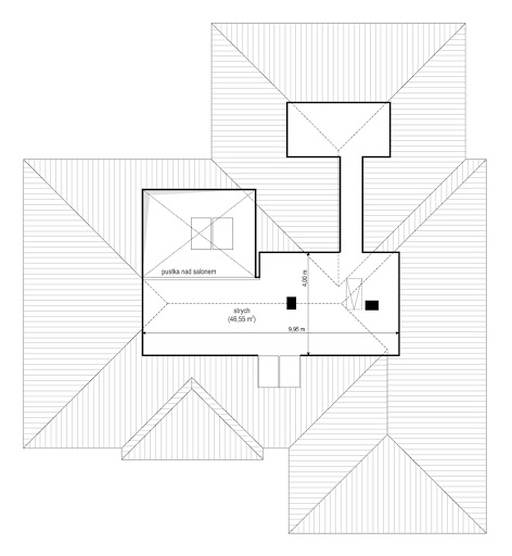 Willa Parterowa 3 - Rzut strychu