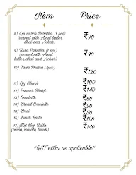 Hittu's Kitchen menu 1