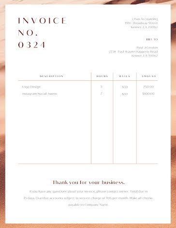 Chan Accounting 02 - Simple Invoice template