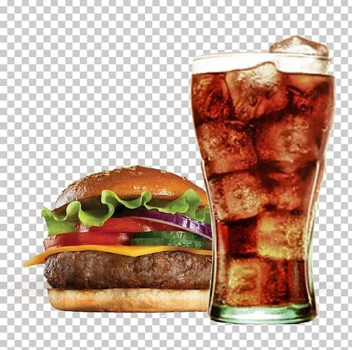 Crispy Chicken Cheese Melt Burger With Soft Beverage [250ml Bottle]