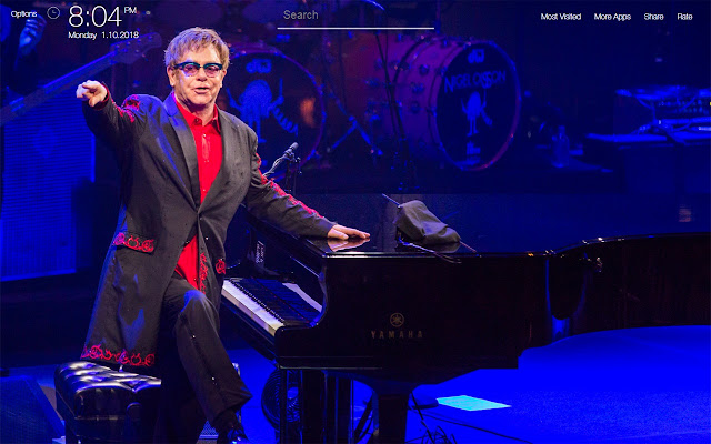 Elton John Wallpapers FullHD New Tab