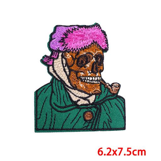 Title 2, Creative Clothing Skull Embroidery Cloth Sticke...
