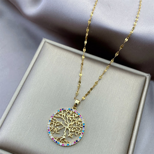 Title 1, Personality Hollow Out Colorful Zircon Tree of ...