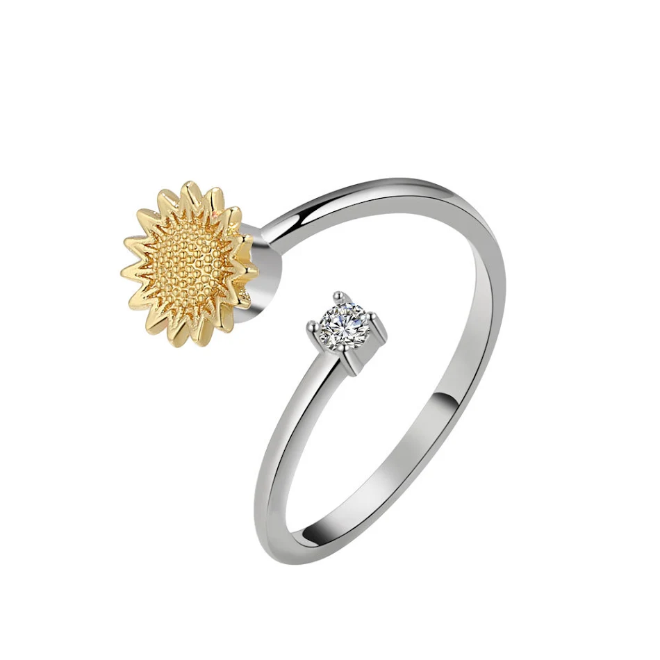 Bague fleur à ouverture réglable
