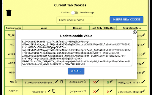 Cookie and Local Storage Manager