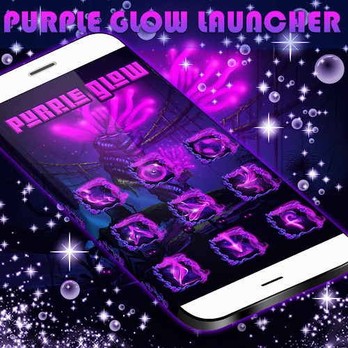 Android application Purple Glow GO Launcher screenshort