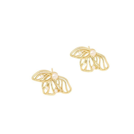 Title 4, French luxury earrings with flowers and leaves,...