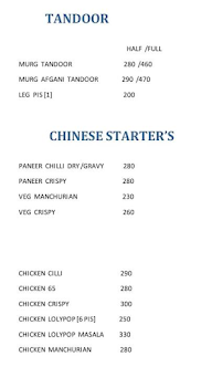 Sp Tandoor Point menu 1