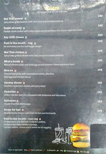 Coco Jaunt 1728 menu 