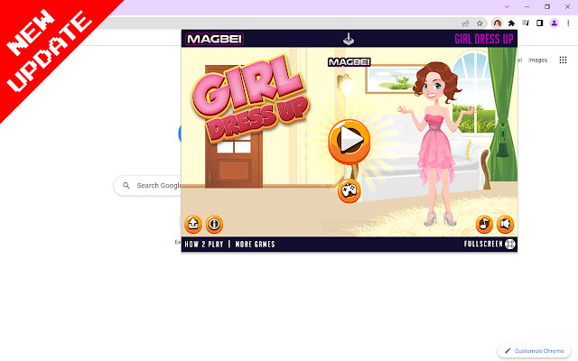 Girl Dress Up Game - Runs Offline chrome extension