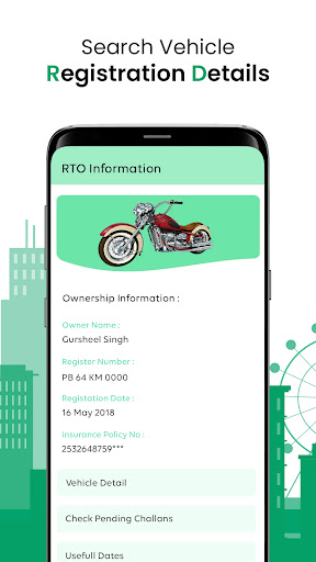 Screenshot RTO Vehicle Info - Exam Test