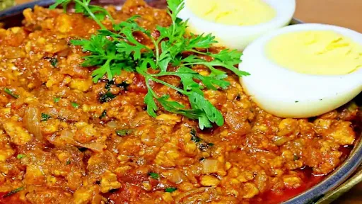 CHINGARI EGG CURRY WITH HANDI MUTTON KEEMA GRAVY