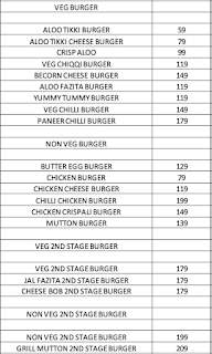 Burger Express menu 1