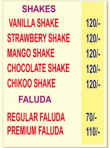 Sai Food Services menu 